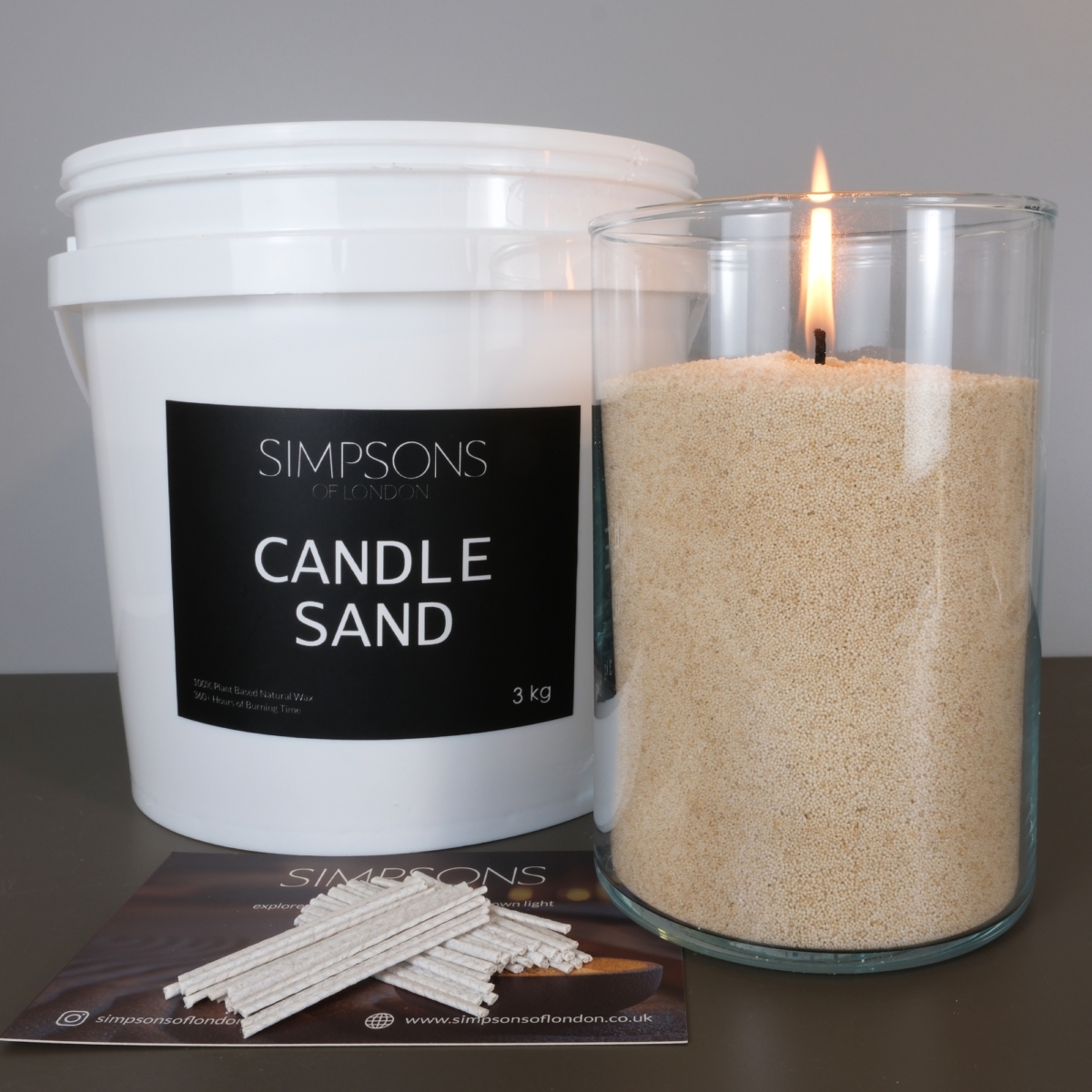 Candle Sand Natural 3kg Bucket