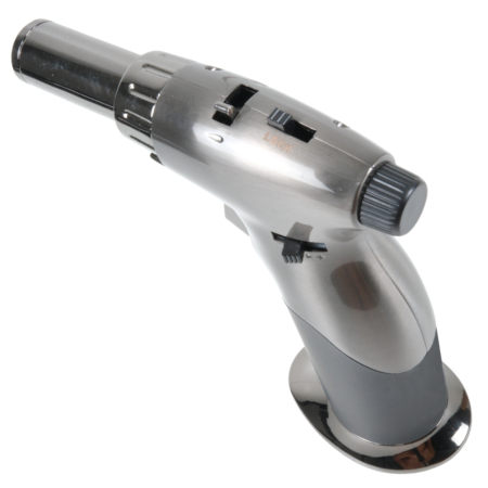 Luxury Dual Flame Gas Blow Torch Gun Metal - Image 3