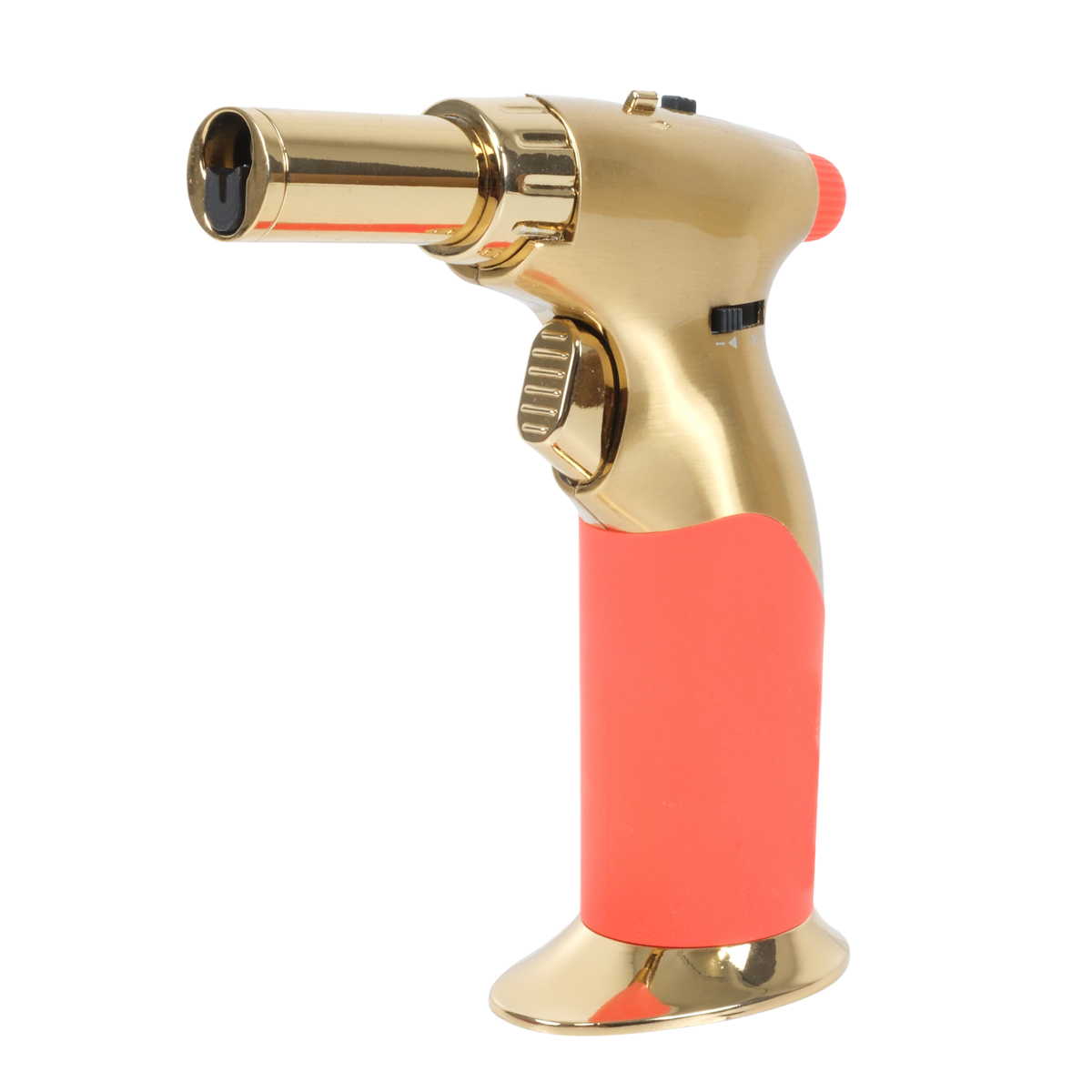 Luxury Dual Flame Gas Blow Torch Gold and Orange