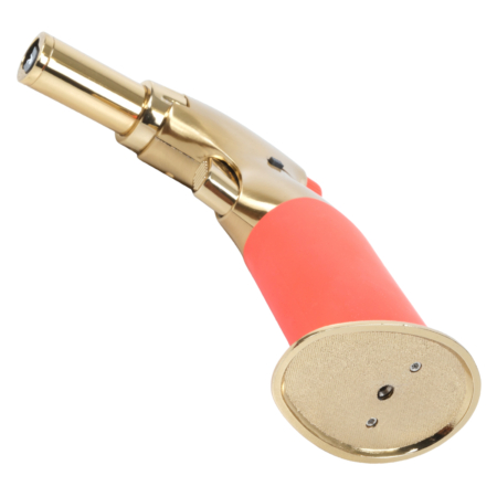 Luxury Dual Flame Gas Blow Torch Gold and Orange - Image 4