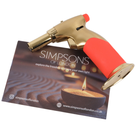 Luxury Dual Flame Gas Blow Torch Gold and Orange - Image 5