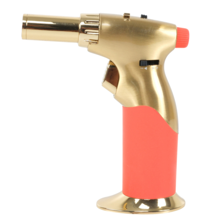Luxury Dual Flame Gas Blow Torch Gold and Orange - Image 2