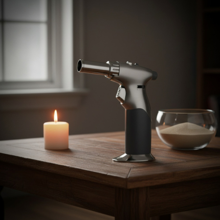 Luxury Dual Flame Gas Blow Torch Gun Metal - Image 7
