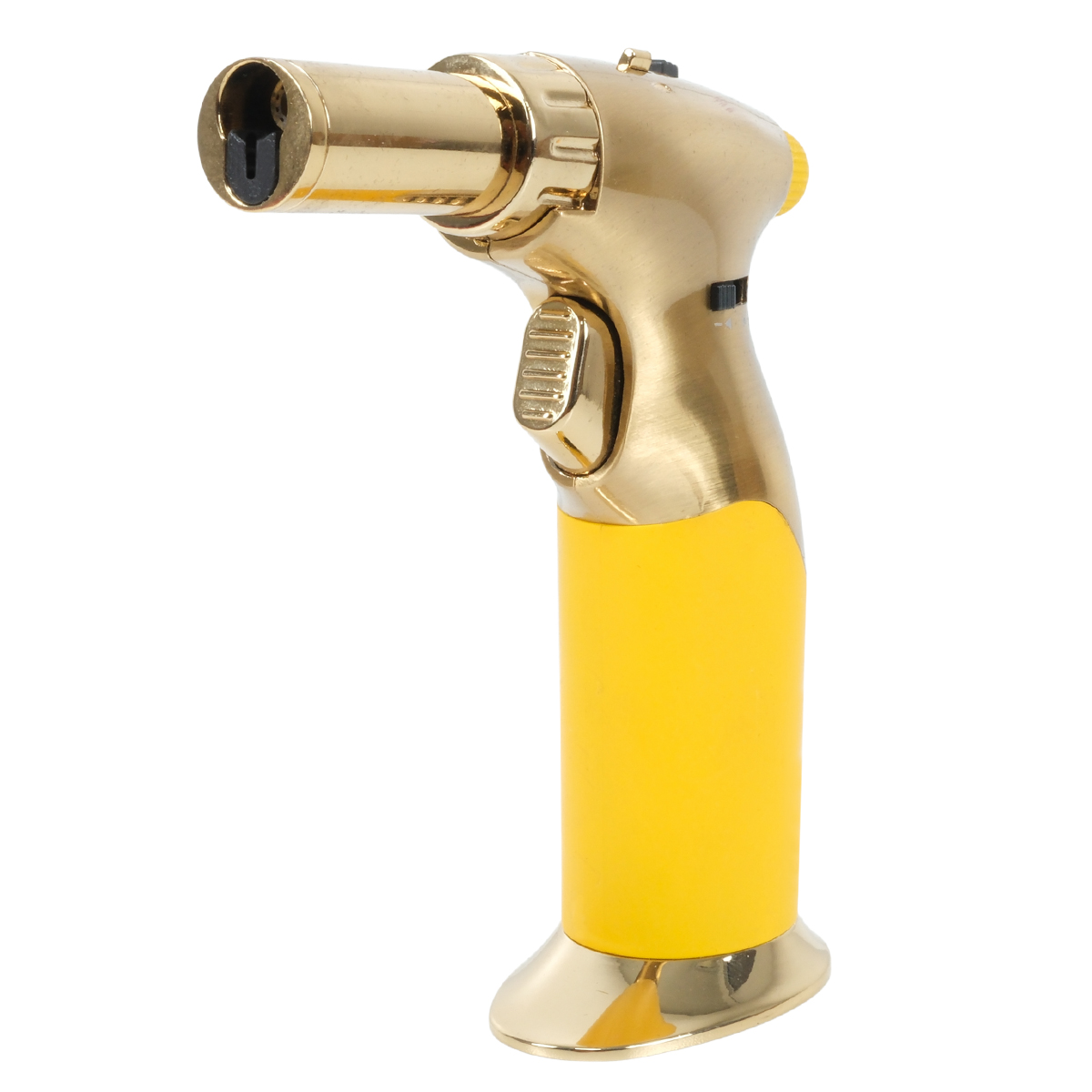 Luxury Dual Flame Gas Blow Torch Gold and Yellow