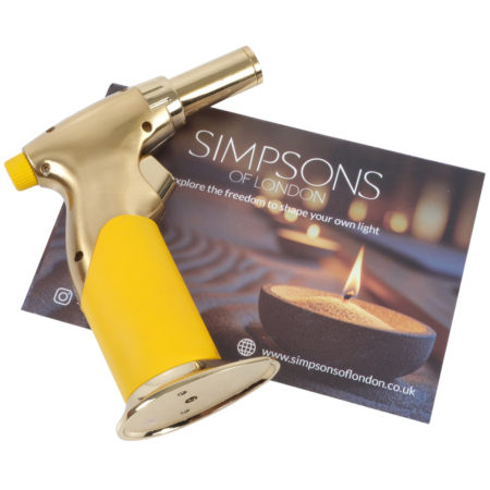 Luxury Dual Flame Gas Blow Torch Gold and Yellow - Image 5