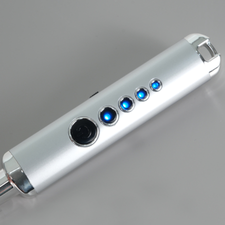 Electric Candle Lighter Arc USB Rechargeable Long Flexible Neck and Battery Display XD10 Silver - Image 5