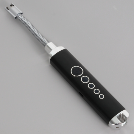 Electric Candle Lighter Arc USB Rechargeable Long Flexible Neck and Battery Display XD10 Black - Image 4