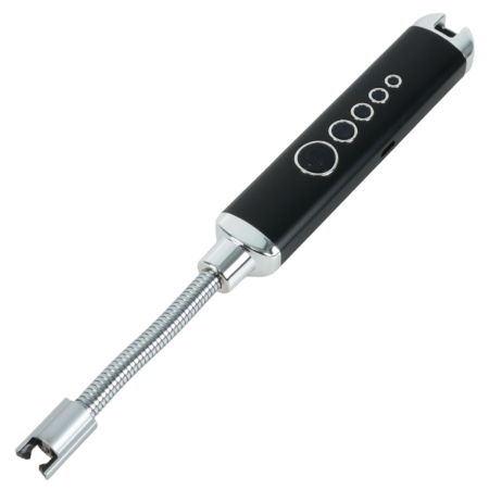 Electric Candle Lighter Arc USB Rechargeable Long Flexible Neck and Battery Display XD10 Black - Image 2