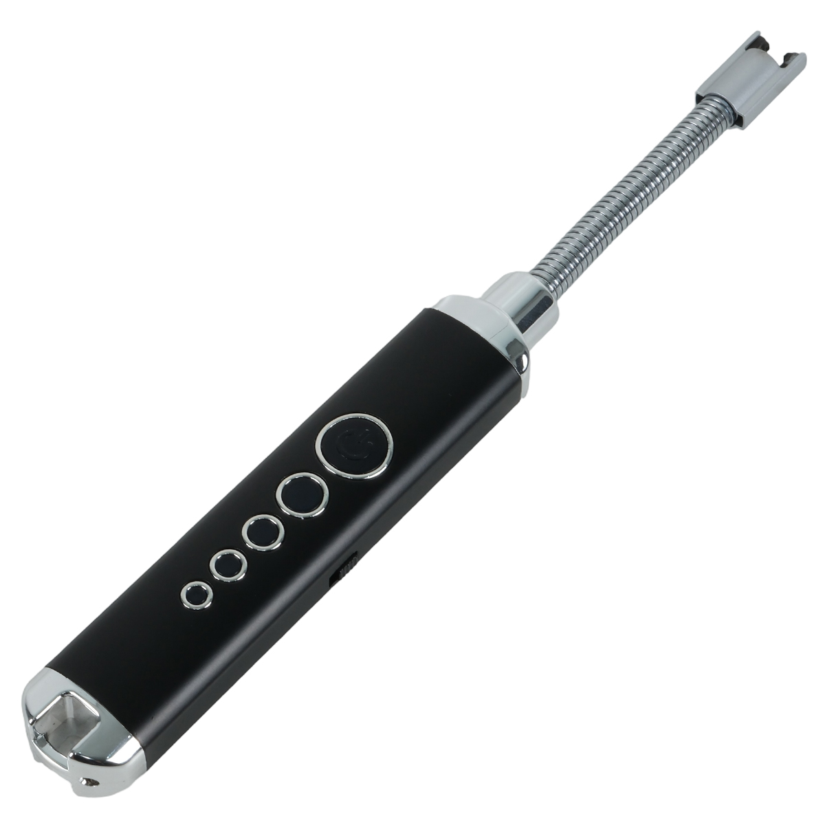 Electric Candle Lighter Arc USB Rechargeable Long Flexible Neck and Battery Display XD10 Black